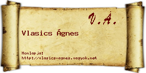 Vlasics Ágnes névjegykártya