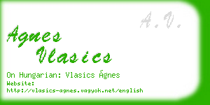 agnes vlasics business card